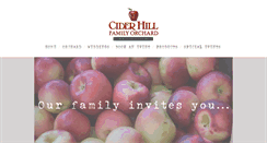 Desktop Screenshot of ciderhillfamilyorchard.com